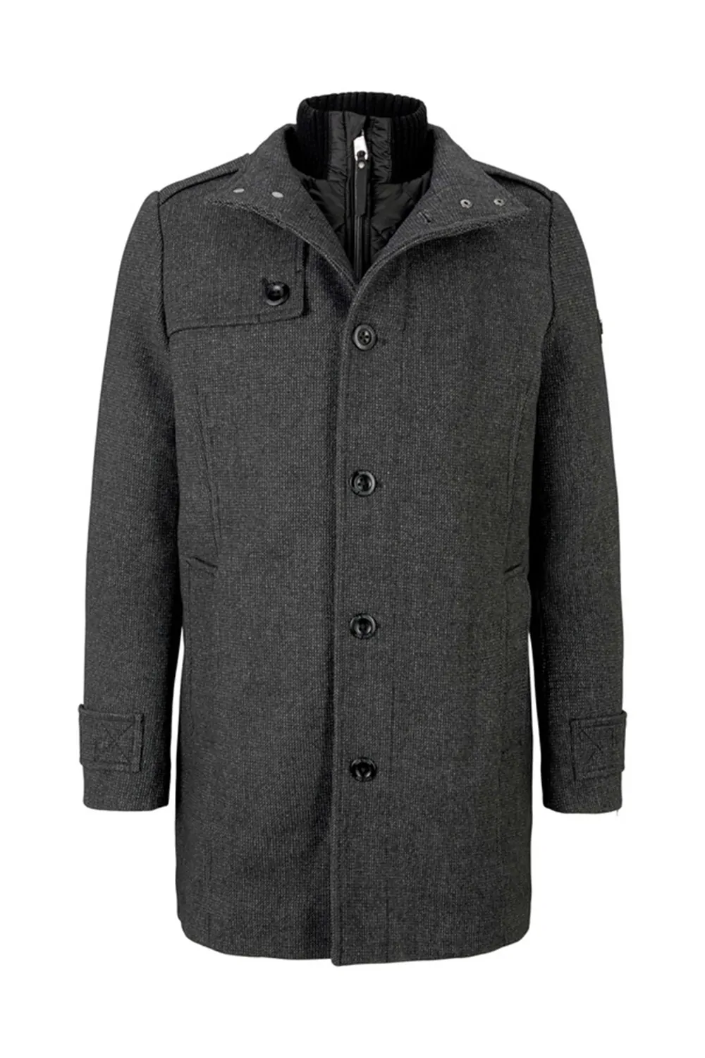 Мъжко зимно палто Tom Tailor 180965130  Wool Coat 2 в 1  Regular Fit  S  Светлосив  90-43