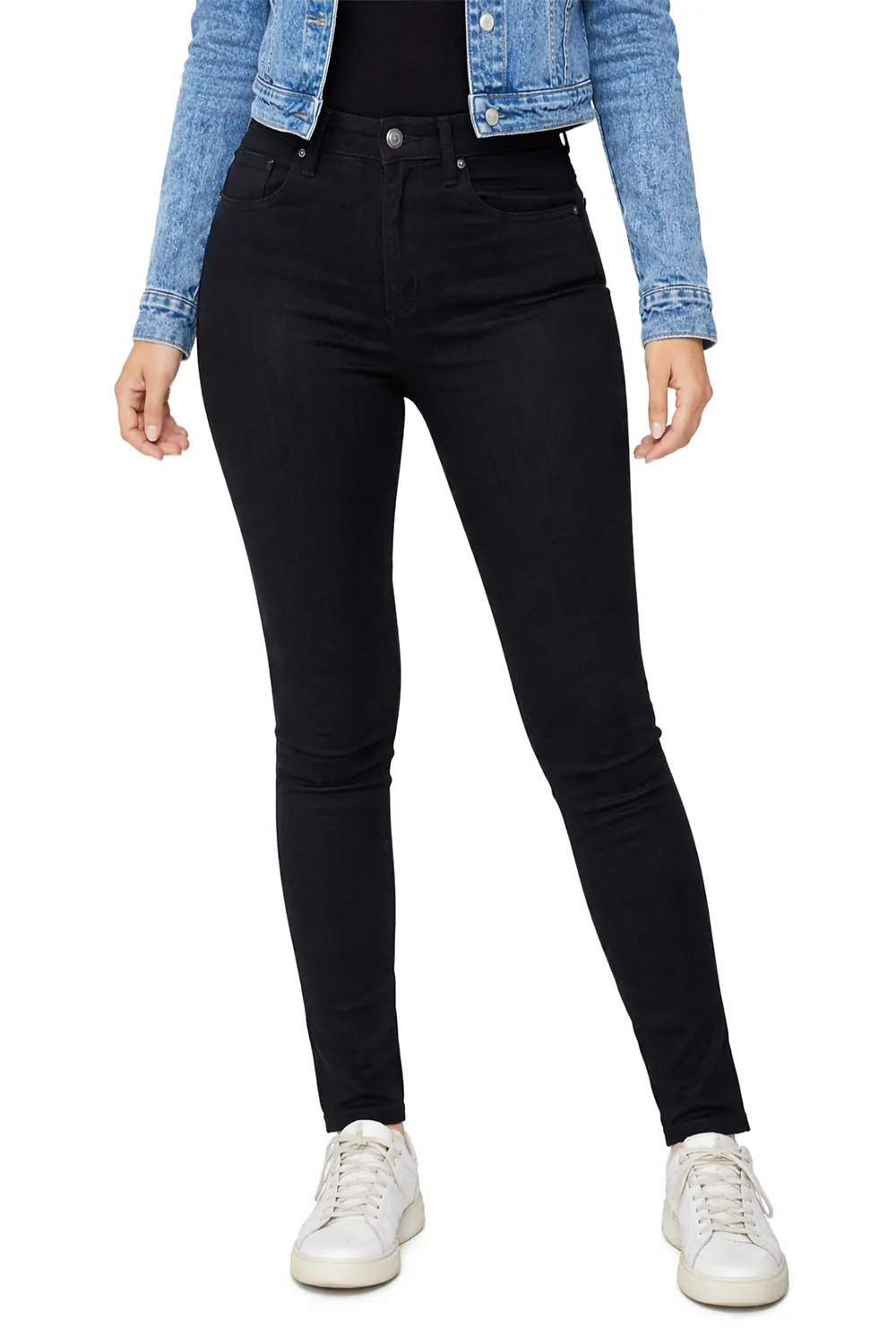 Дамски дънки Diesel 1231066  Висока талия  Skinny Fit  Памук  W26  Черен  16121-50
