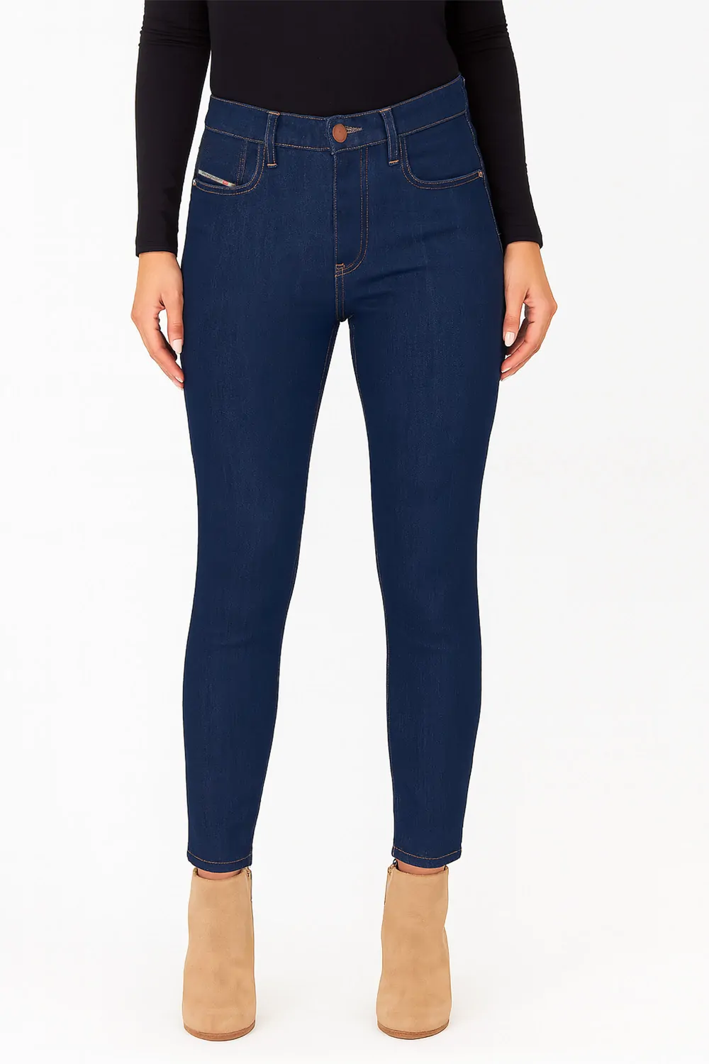Дамски дънки Diesel  Skinny Fit  Висока талия  Памук  Тъмносин