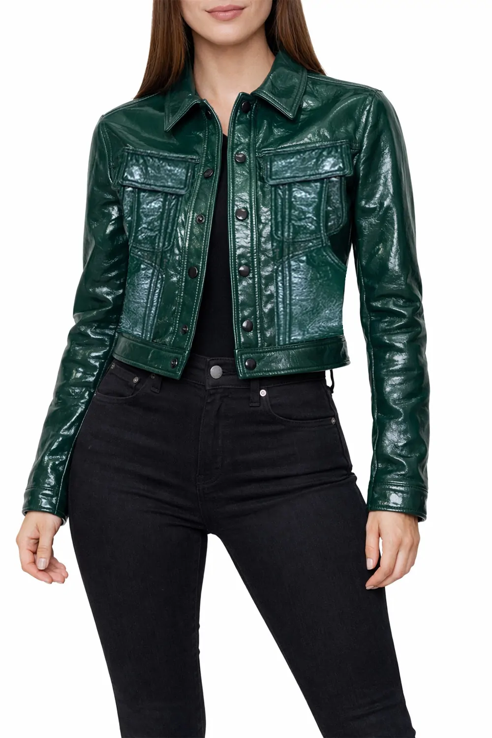 Дамско късо яке Diesel Vinyl 8221031  Cropped  Памук  S  Зелен  16121-31