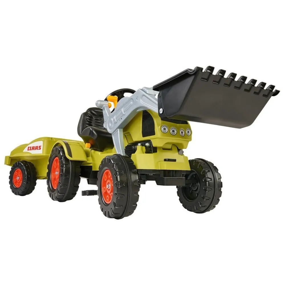 Детски трактор с ремарке BIG CLAAS Celtis Loader   Trailer  214383632 DC  с педали  Зелен  169  times  46  times  54 cm  Разопакован продукт(Open-box item)