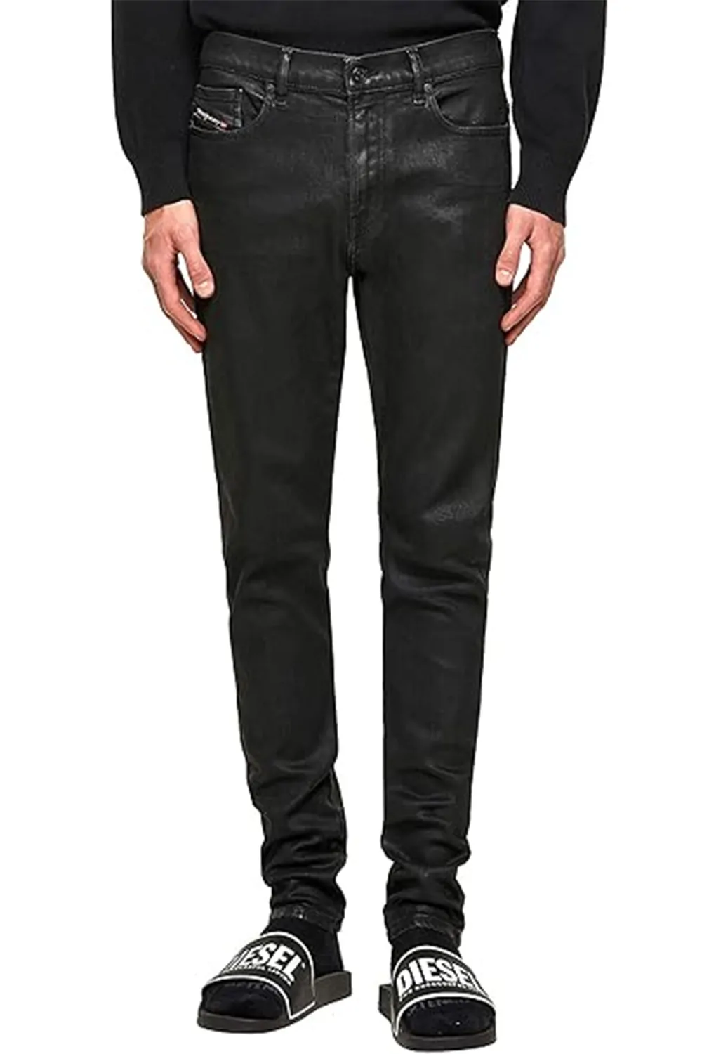 Мъжки дънки Diesel D-AMNY-Y 1231199 16121-51  Slim Fit  Средна талия  Памук  W31  Черен