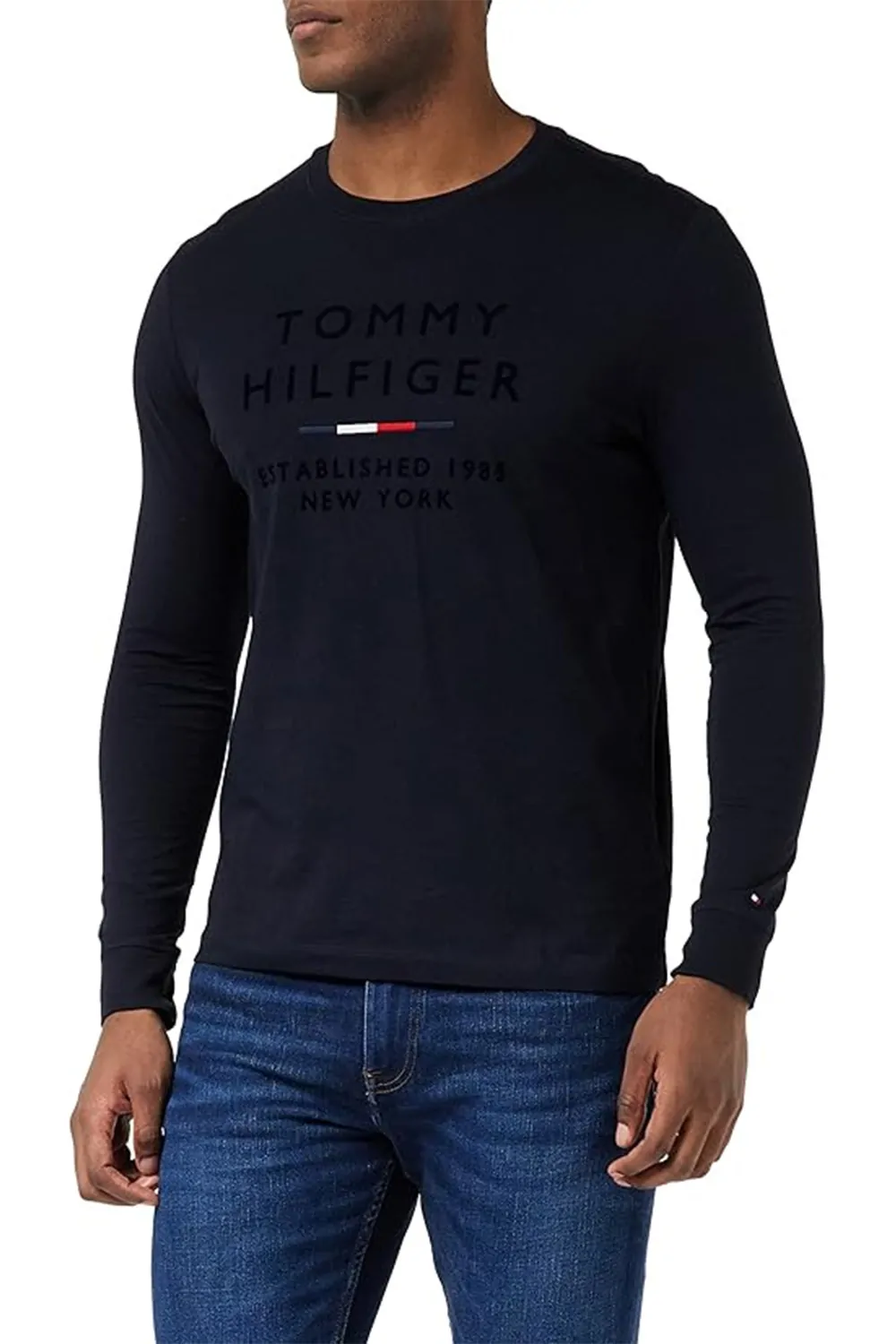 Мъжка блуза Tommy Hilfiger Е-2555035 90-50  Regular Fit  Дълъг ръкав  Памук  M  Тъмносин