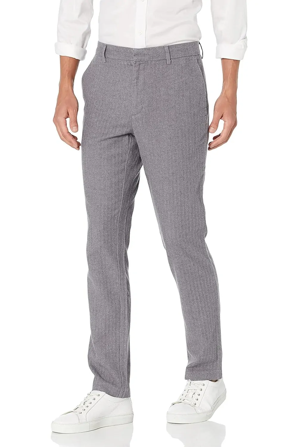 Мъжки панталон Goodthreads  8093891 16037-ROC-9  Slim-Fit Stretch Chino  Памук  W40-L36  Сив