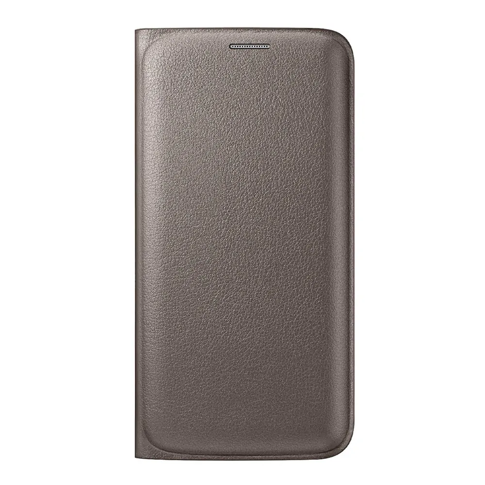 Kалъф за телефон Samsung Flip Wallet Cover 6643283 10-79  За Galaxy S6 Edge  PU кожа  Smart on off функция  Сив