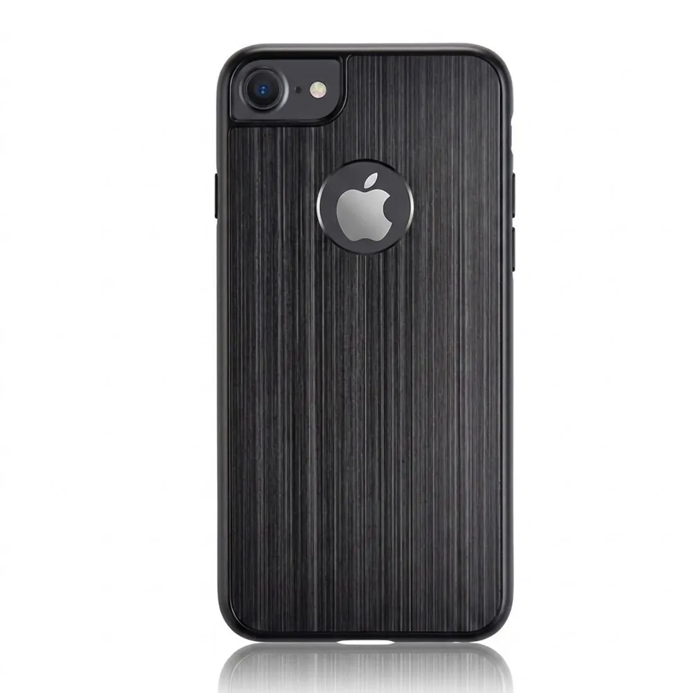 Кейс Spada за iPhone 6 6S 7 8 5032023 10-82  Brushed aluminium  High gloss ефект  Черен