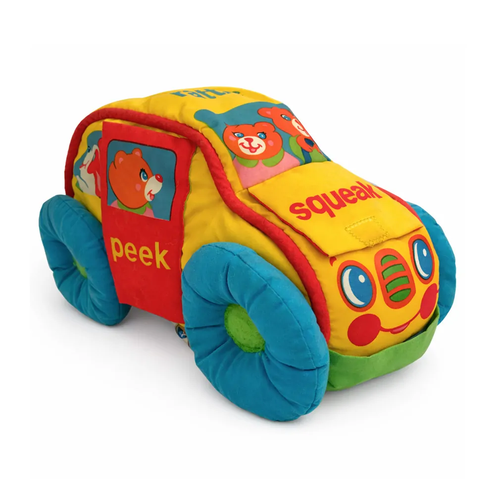 Бебешка образователна играчка Chippo Baby Busy Soft Vehicle 21-166-74 1-100  Плюшена кола  25 x 15 см  Многоцветен