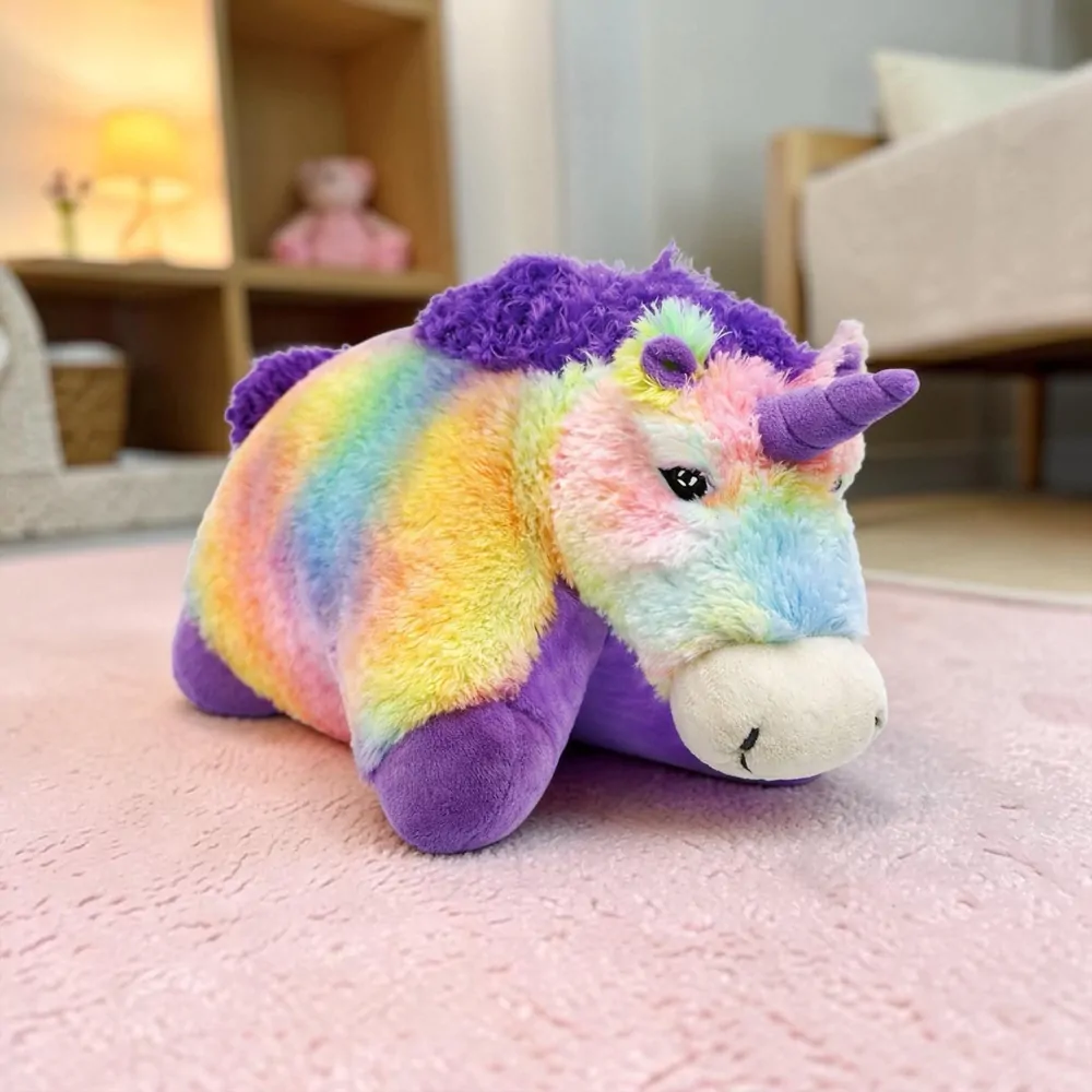 Плюшена играчка-възглавница Chippo 21-166-71 1-109  Еднорог  Мек плюш  45 х 25 см  Многоцветен