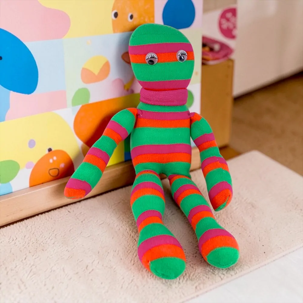Плетена плюшена играчка Chippo 21-66-3531-101  Човече  Мърдащо се око  Мек плюш  35 см  Многоцветен