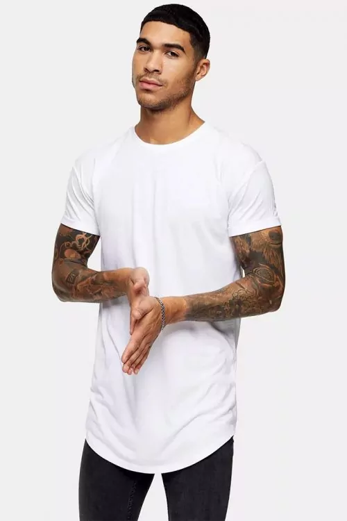Мъжка тениска Topman TNK-TOPM-OVS  Oversized  Бял  XS
