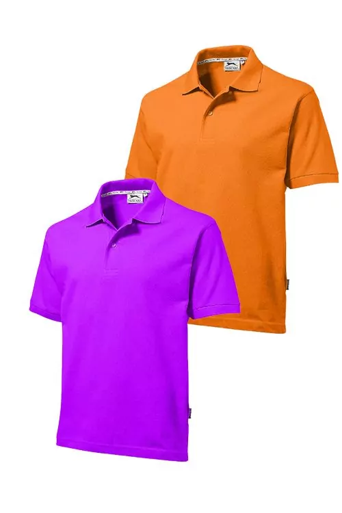 Комплект тениски с поло яка Slazenger 25047-2  2 броя  Лилав и Оранжев  Размер М
