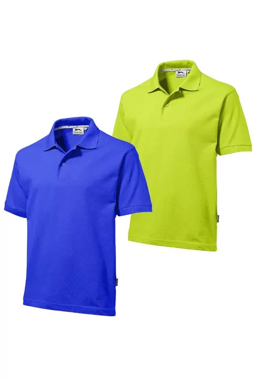 Комплект тениски с поло яка Slazenger 25047-2  2 броя  Син и Светлозелен  Размер S