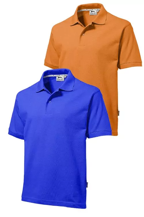 Комплект тениски с поло яка Slazenger 25047-2  2 броя  Син и Оранжев  Размер S