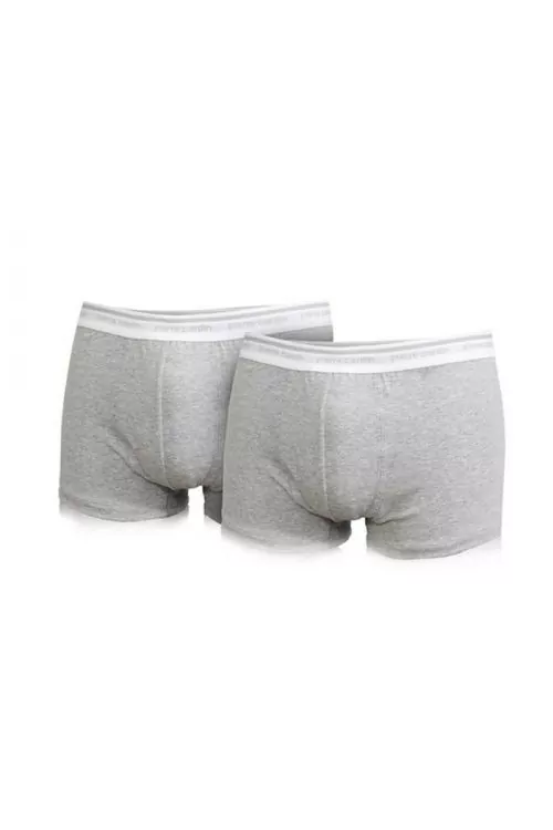Комплект мъжки боксерки Pierre Cardin BOX-PRCR-LS-2PK-M-GR-S  2 Pack  С бял ластик  Сив  S