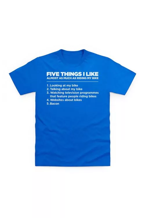 Мъжка тениска JUP Five Things I Like as Much as My Bike TSHRT-5THNG-BIKE-M-BL-S  Син  S