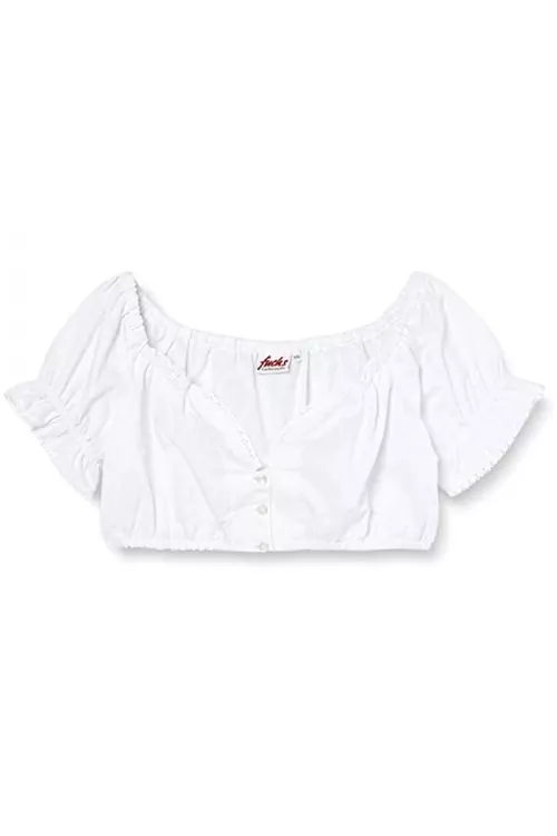 Дамски топ Find Fuchs Trachtenmoden 3782159-AZ14496  V-образно деколте  Бял  46 XXL