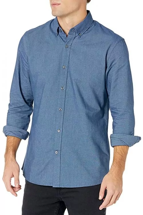 Мъжка риза Find Goodthreads 4101350-AZ14458  Oxford  Regular Fit  Син  S