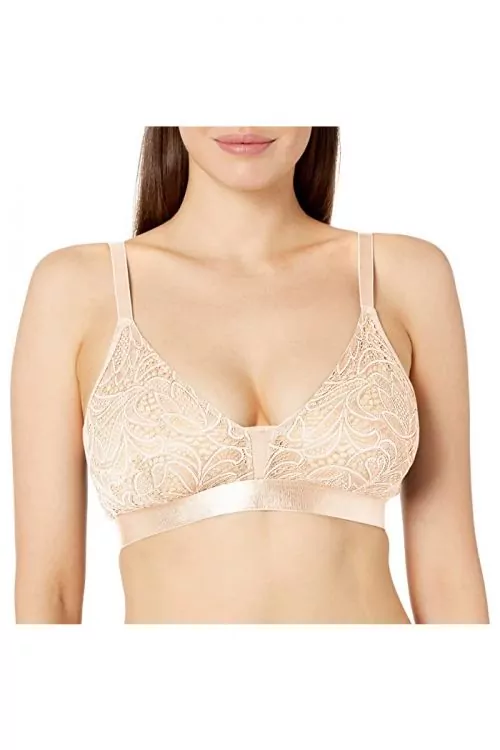 Дамски сутиен MAE AZ14125-4657988  Дантела  Широки презрамки  Бежов  M L