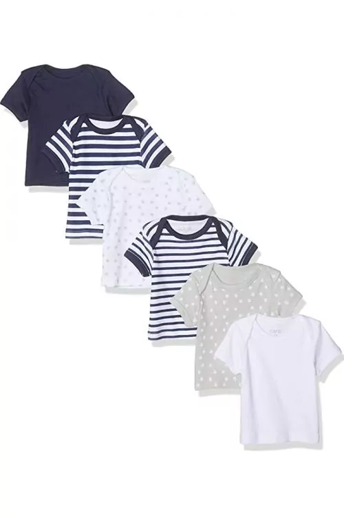 Комплект бебешки тениски Care Baby AZ14508-5000738  6 броя  Памук  Многоцветен  62cm  3 месеца
