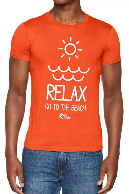Мъжка тениска Cressi 094267-A3534, Relax Go to The Beach, Оранжев, L
