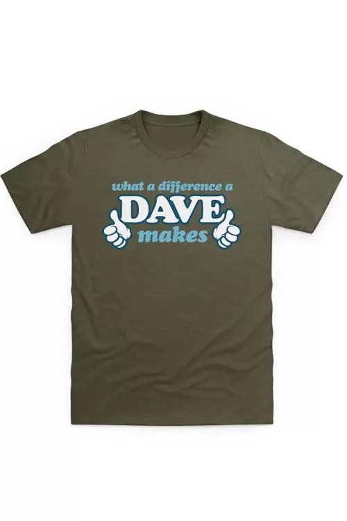 Мъжка тениска JUP What a Difference a Dave Makes TSHRT-DAV-MAKE-M-GN-2XL, Зелен, 2XL