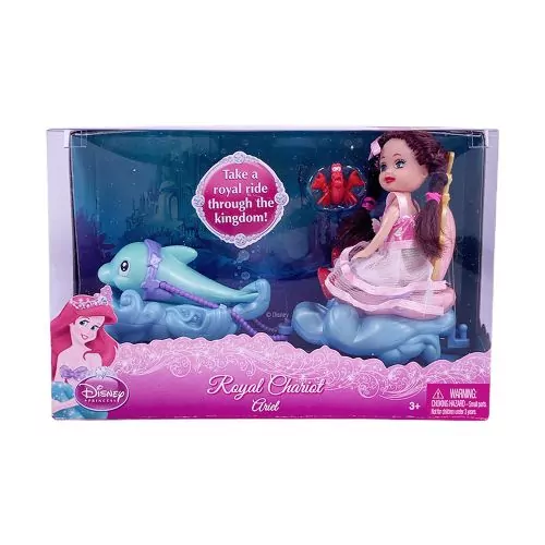 Игрален комплект Chippo Каляска Royal Cariot 750322  Включен кукла принцеса и 2 фигурки  Делфин  20см