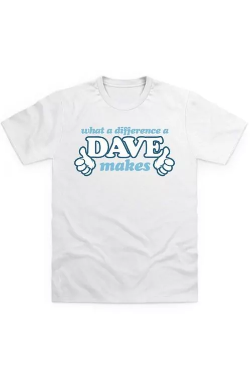 Мъжка тениска JUP What a Difference a Dave Makes TSHRT-DAV-MAKE-M-WT-M  Бял  M