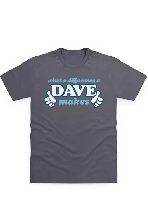 Мъжка тениска JUP What a Difference a Dave Makes TSHRT-DAV-MAKE-M-GR-XL  Сив  XL