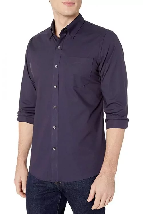 Мъжка риза Find Goodthreads AZ14125-8205065  С дълги ръкави  Slim-Fit  Лилав  L