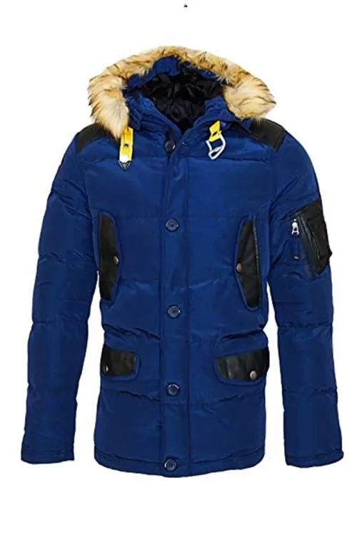 Мъжко яке Carisma JAK-CRM-FUR-M-NV-XL  С качулка  Яка от изкуствен косъм  Тъмносин  XL