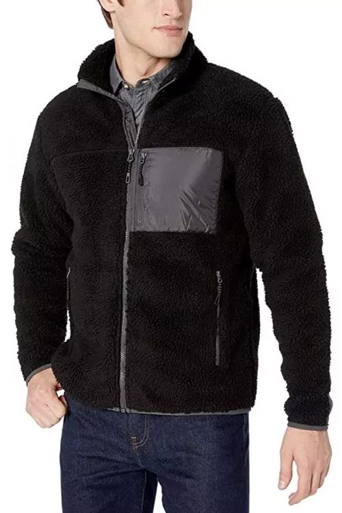 Мъжко поларено яке Find Goodthreads 8856397-AZ14496  С джобове  Черен  S