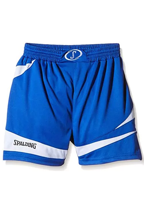 Мъжки спортни къси панталони Spalding 9079804 10-17   Еластична талия с връзки  Мрежести вложки  Син Бял  2XL