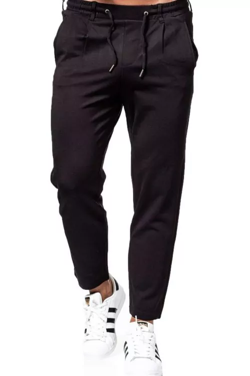 Мъжки спортен панталон Jack  amp  Jones 12142957 10-74  С връзки  Черен  W29 L30