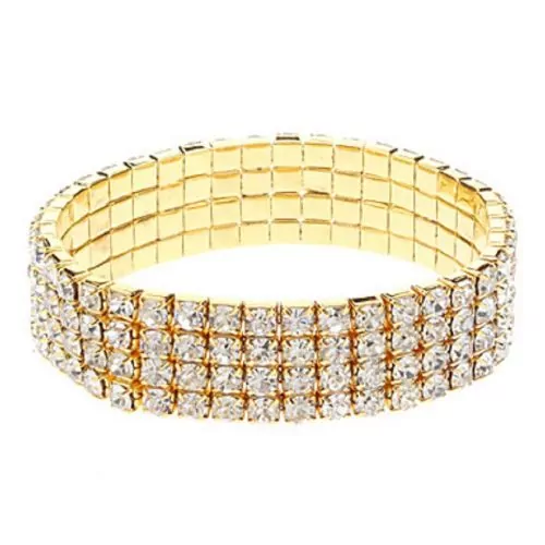Дамска гривна The Veuer 16226846-11-26-632  4-Редна със Swarovski elements  Златист