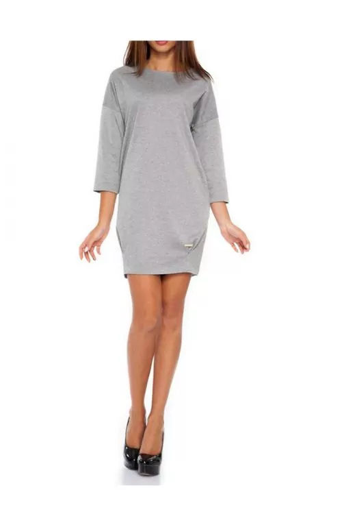 Дамска рокля JUP Cassie DRES-CASS-GR-SM, Светло сив, S/M