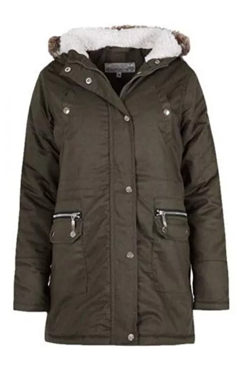 Дамска парка Denim State  16719182-MP  Тъмнозелен каки  XL