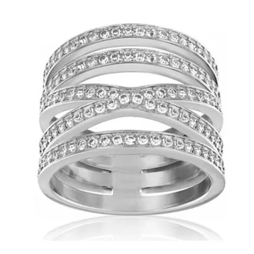 Пръстен Luxury Crystal 16736743, 11-26-681, С кристали от позлатен месинг,  Сребрист, Размер 54, 20мм