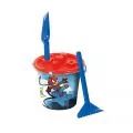 Комплект за игра с пясък Chippo AVC Superhero Spider 160019 1-88/90, Кофичка, Сито, Гребло и лопакта, Син/Червен, Диаметър 18cm, лято 07_0