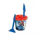 Комплект за игра с пясък Chippo AVC Superhero Spider 160019 1-88/90, Кофичка, Сито, Гребло и лопакта, Син/Червен, Диаметър 18cm, лято 07_1