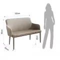 Диван Tomacucci KETTY 3103, 120x92x60cm, Италиански, двуместен, Бежoв, 19908606_1