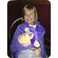 Одеало Cuddle Uppets 856038, Плюшено одеало Маймуна, играчка и одеало 2 в 1, 100x70cm, Лилав_1