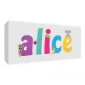 Пано с име JUP Alice Feel good 162860132 1-126, Дървена рамка, Бял,  42x15x 3 см_0