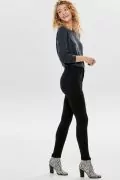 Дамски дънки Only 180407208 10-462, HIGH SKINNY FIT, Памучни, Черен, WS L30_3