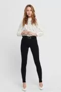 Дамски дънки Only 180407208 10-462, HIGH SKINNY FIT, Памучни, Черен, WS L30_5