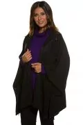 Дамска пелерина JUP Selection by Ulla Popken 181396948 10-32, Loose Fit, С дантела, Черен, 58 EU_0