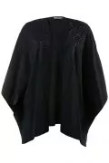 Дамска пелерина JUP Selection by Ulla Popken 181396948 10-32, Loose Fit, С дантела, Черен, 58 EU_3