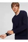 Мъжки пуловер Selected Homme AZ2198-182257180, Памук, Тъмносин, L_1