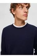 Мъжки пуловер Selected Homme AZ2198-182257180, Памук, Тъмносин, L_2