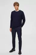 Мъжки пуловер Selected Homme AZ2198-182257180, Памук, Тъмносин, L_5