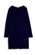 Дамска рокля edc by Esprit Е-183636364 10-50, С дълги ръкави, Памук, Тъмносин, XS_1